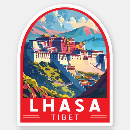 Lhasa Tibet Travel Art Vintage Sticker