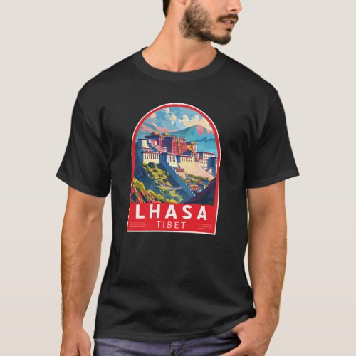 Lhasa Tibet Travel Art Vintage T_Shirt