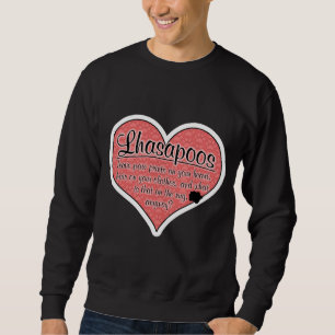 Lhasapoo Paw Prints Dog Humor Sweatshirt