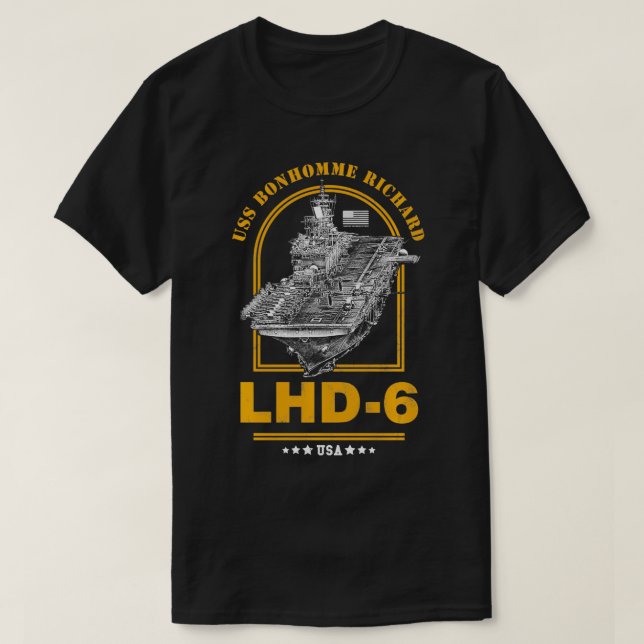LHD6 USS Bonhomme Richard  T-Shirt (Design Front)