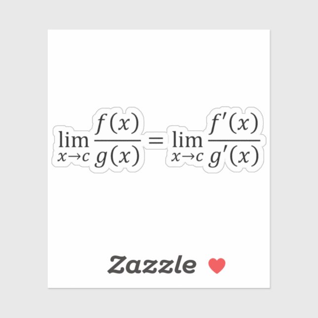 L'Hopital's Rule - Math And Calculus Basics Sticker (Sheet)