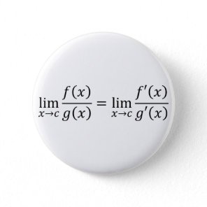 L'Hopital's Rule - Math And Calculus Basics T-Shir Button