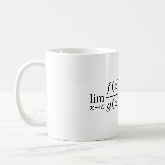 L'Hopital's Rule - Math And Calculus Basics T-Shir Coffee Mug (Left)