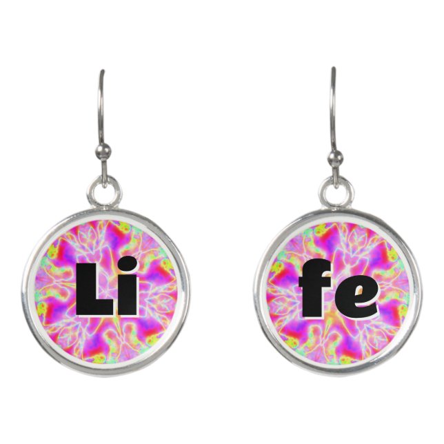 Li fe (change the word) earrings (Front)