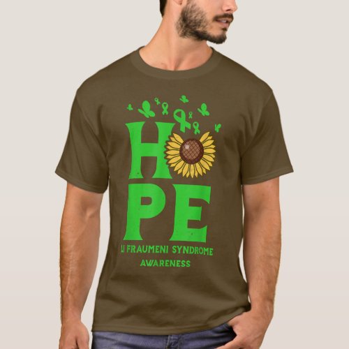 Li Fraumeni Syndrome Green Hope Vintage Sunflower  T_Shirt