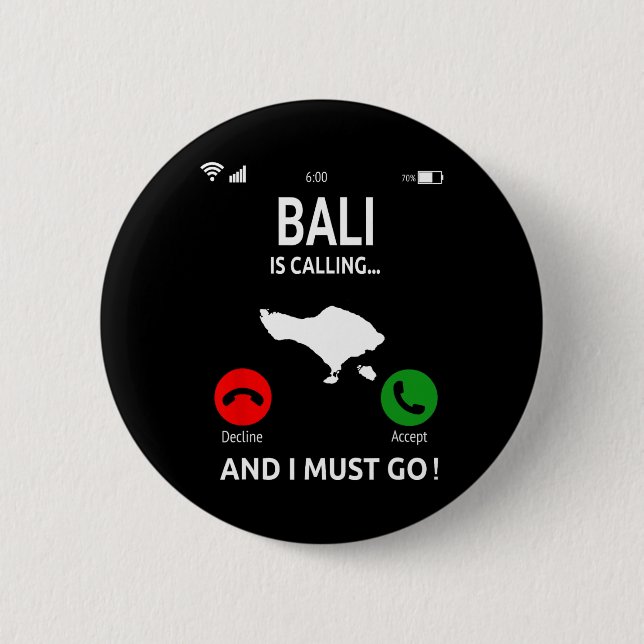 Li Is Calling Indonesia Vacation Travel Li  Button (Front)
