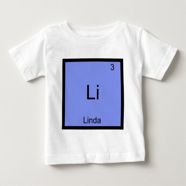 Li - Linda Chemistry Element Symbol Name Tee (Front)