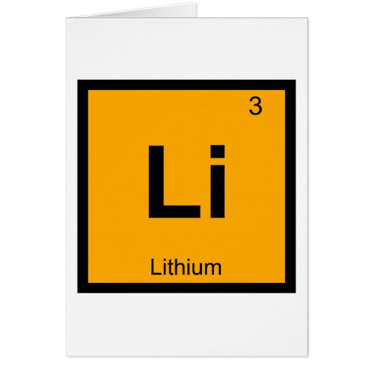 Li - Lithium Chemistry Periodic Table Symbol (Front)