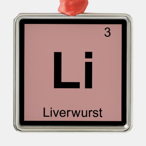 Li _ Liverwurst Chemistry Periodic Table Symbol Metal Ornament