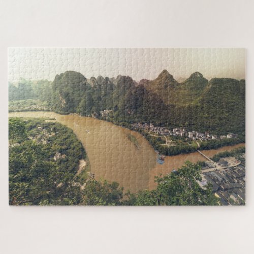 Li River Xingping Guilin China Aerial Photography Jigsaw Puzzle