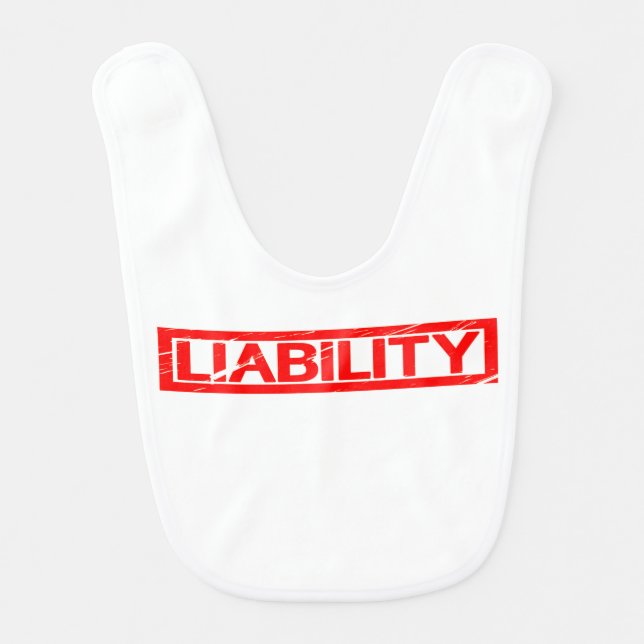 Liability Stamp Baby Bib (Front)