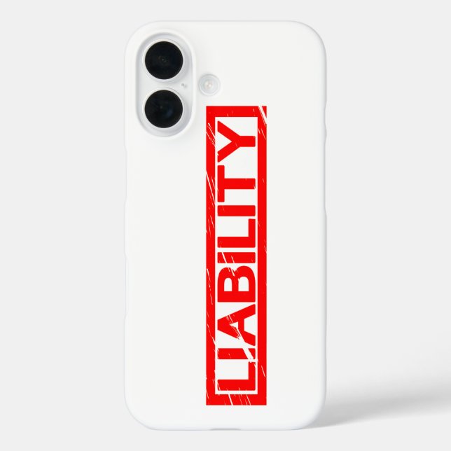Liability Stamp Case-Mate iPhone Case (Back)
