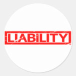Liability Stamp Classic Round Sticker