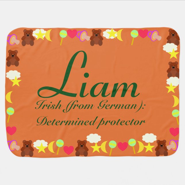 Liam Baby Blanket Template (Horizontal)