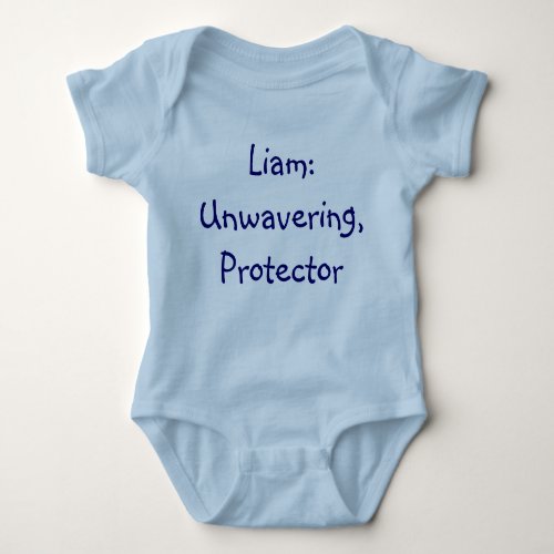 Liam Baby Name Meaning Bodysuit