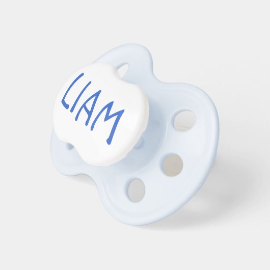 Liam Custom Name Boy's Infant Pacifier (Front Right)