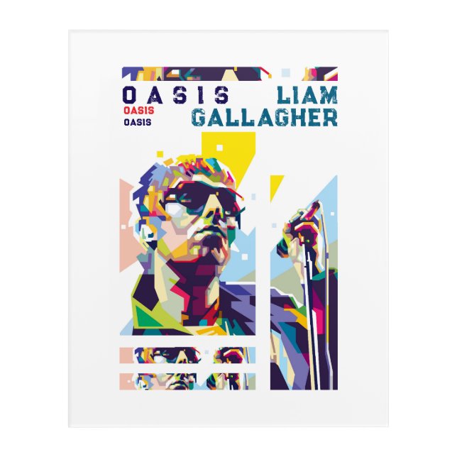 Liam Gallagher Rock ’n’ Roll Acrylic Wall Art (Front)
