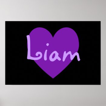 Liam In Purple Poster by purplestuff at Zazzle