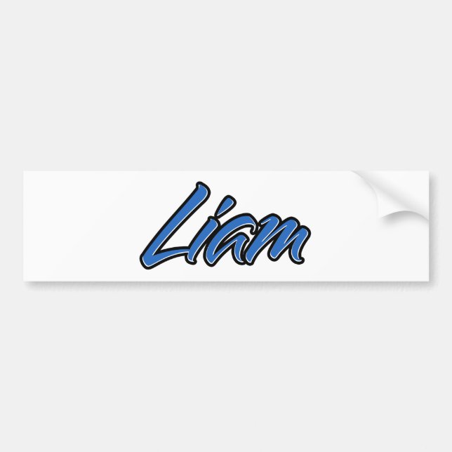 Liam Name blue Aufkleber Sticker Autoaufkleber (Front)