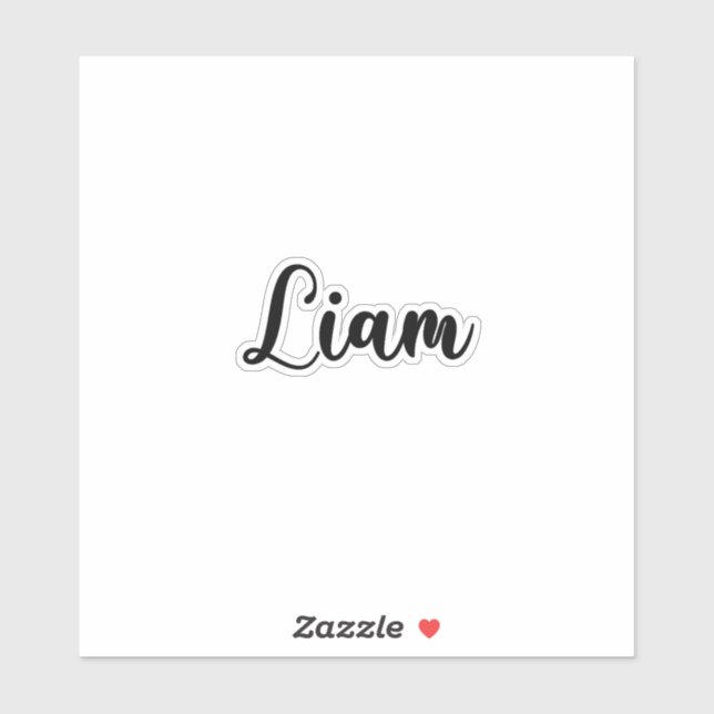 Liam Name - Handwritten Calligraphy Sticker | Zazzle