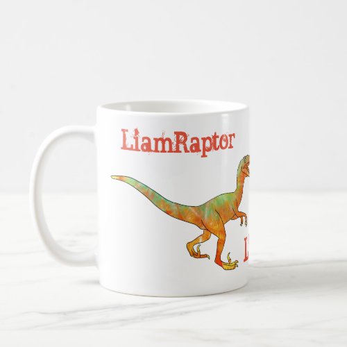 Liam Raptor Scary Velociraptor Dinosaur Funny Coffee Mug