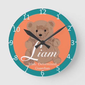 Liam Two-Toned Round Clock