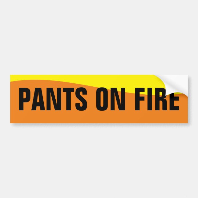 LIAR LIAR PANTS ON FIRE BUMPER STICKER (Front)