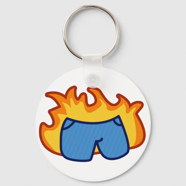 Liar, Liar, Pants on Fire Keychain (Front)