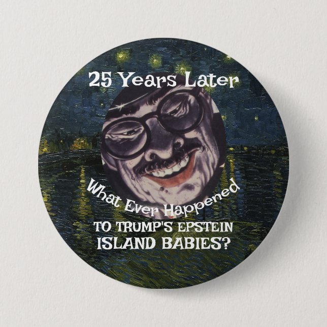 Liar Trump Epstein Island Files Babies Republican  Button (Front)