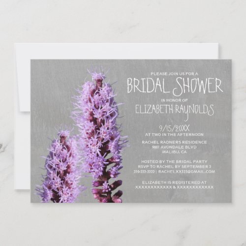 Liatris Bridal Shower Invitations