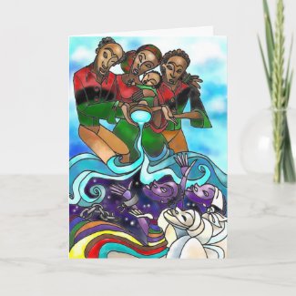 'Libation' Kwanzaa greeting card card