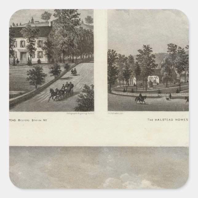 Libby, Halstead residences Square Sticker (Front)