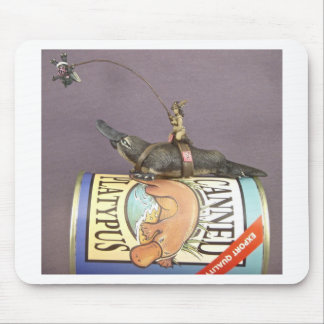 Libby on a platypus on a mousepad