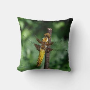 Libellula depressa throw pillow