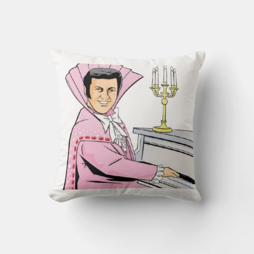 LIBERACE Pink Pianist Memorabilia Pillow