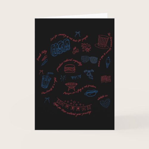 Liberal 4th Of July Patriotic Subtle Coquette Anti Card