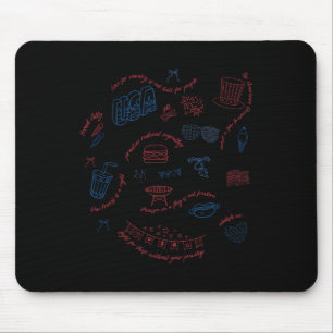 Liberal 4th Of July Patriotic Subtle Coquette Anti Mouse Pad