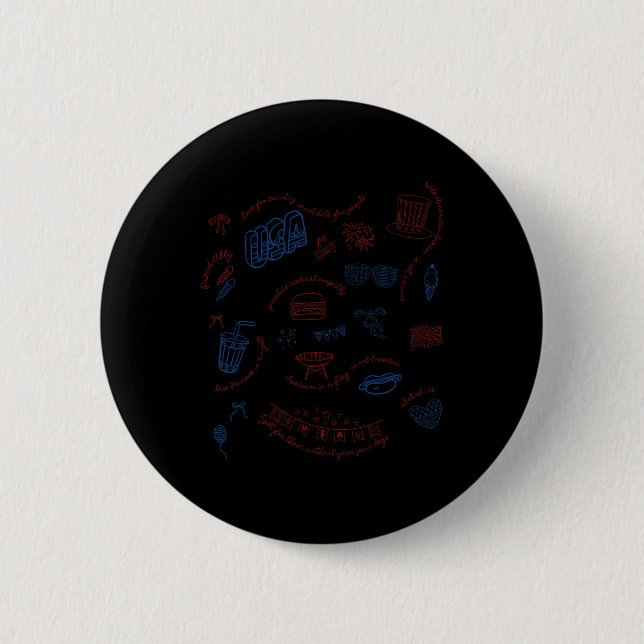 Liberal 4th Of July Subtle Message Resist Trump Pa Button (Front)
