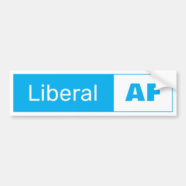 "Liberal AF" Bumper Sticker (Front)