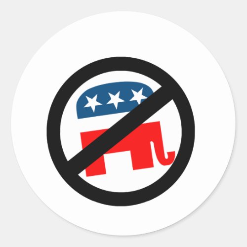 Liberal  Anti_Republican Classic Round Sticker