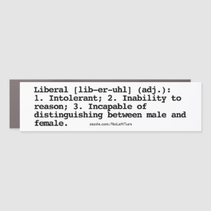 Liberal Definition Bumper Sticker Car Magnet