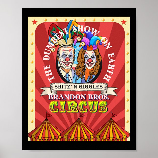 Liberal Democrat Circus Dumbest Harris Squad Fun T Poster (Front)