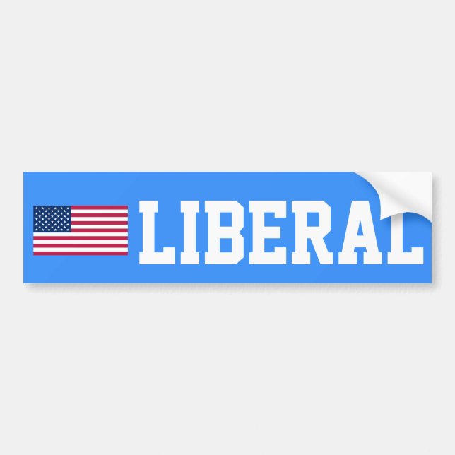 Liberal Flag Bumper Sticker (Front)