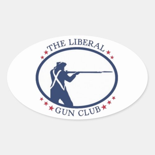 Liberal Gun Club Oval Sticker sheet