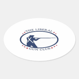 Liberal Gun Club Oval Sticker sheet