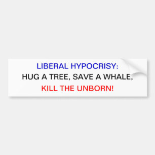 LIBERAL HYPOCRISY BUMPER STICKER