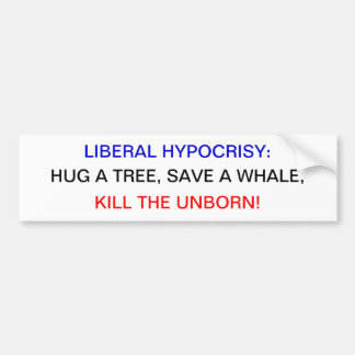 LIBERAL HYPOCRISY BUMPER STICKER