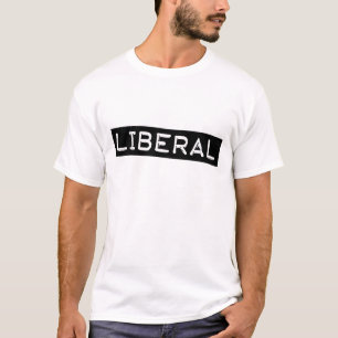 Liberal Label Tape Funny Democrat T-Shirt