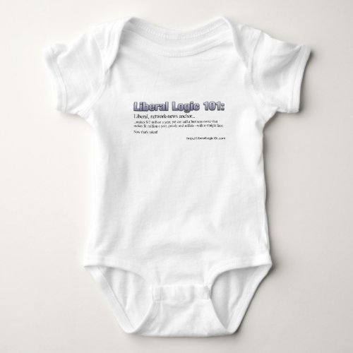 Liberal logic 101 Design 3 Baby Bodysuit