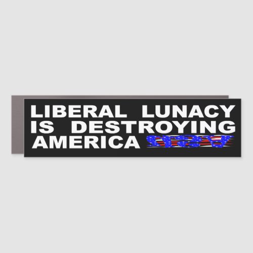 Liberal Lunacy Is Destroying America Car Magnet